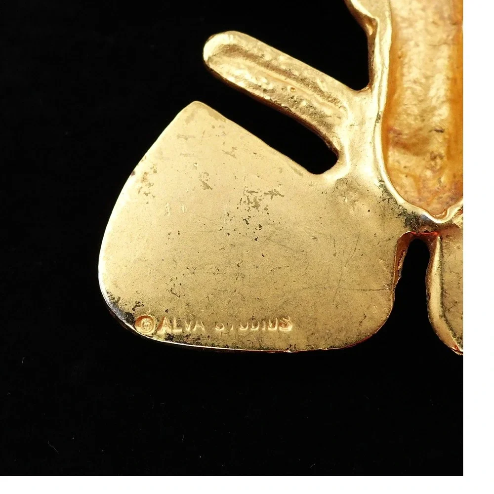 ALVA Studios Pre-Columbian‎ Frog Effigy Gold Tone Necklace Tairona Reproduction